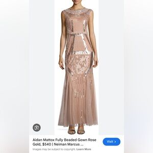 Elegant Sequin Embellished Dress in Brown